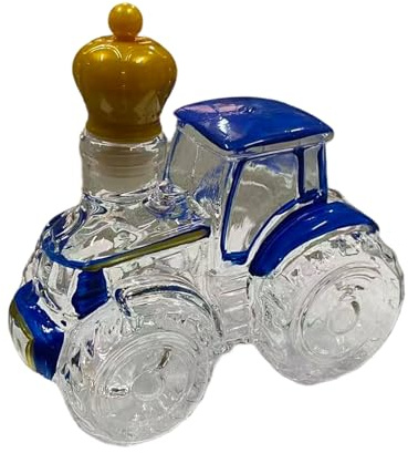 Decantador de tractor novedoso – Botella de whisky vacía de vidrio, divertidas botellas decantadoras de vodkas y licores | Decoración distintiva del bar del hogar para vino Bourbon Brandy Vodka,
