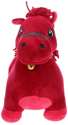 VICASKY Peluche Cheval du Zodiaque Chinois Rouge 22 Cm – Mascotte de L’année du Cheval 2026 – Animal en Peluche Doux pour Garçon et Filles, Décoration Festive et Compagnon de Voyage