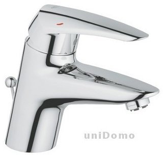 Grohe 33177001 Einhand-Waschtischbatterie Eurodisc DN 15 Niederdruck mit Ablaufgarnitur, chrom