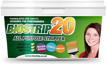 Biostrip 20 Paint Stripper 500ml, Paint Remover. Water Based Solution to effortlessly Remove Paint and Varnish from Wood, Brick, Concrete, Metal, uPVC, Glass and More