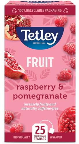 Tetley Frambuesa y Granada Caja de bolsitas de té | Pack de 25