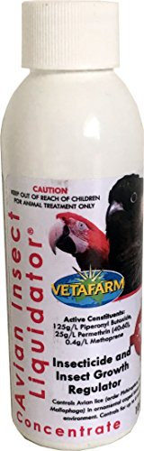 FabFinchesUK Vetafarm Bird Mite Spray 100ml Concentrate Bird Mite Spray controld Bird Mites Parasite Lice Cage Disinfectant Aviary Cleaner For Birds