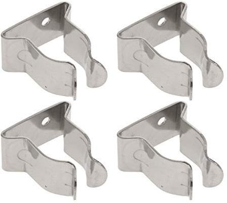 Gazechimp 4 X 304 Edelstahl Bootshakenhalter-Clips Zubehör Paddel Halterung Clip Boot Paddelhalter Bootshakenhalter für Marine Boot