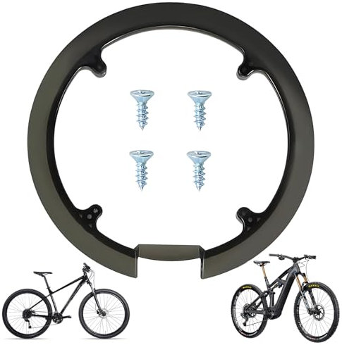 Wohlstand 1 Pezzo Protezione per Corona della Bici, Protezione Catena Corona, Bicicletta Copricatena, per la Maggior Parte delle Biciclette, Mountain Bike, Bici da Strada, ECC (con Viti)