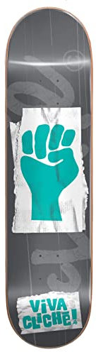 Skateboard Deck, Viva Cliché RHM, 8.375 x 32.06, Blau/Grau