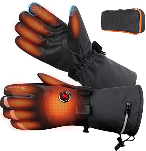 BIAL Beheizte Handschuhe, Wiederaufladbare Elektrische Batteriebetriebene Handschuhe Handwärmer für Herren Damen Ski Snowboard Wandern Radfahren Jagd Winter