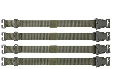 MiOYOOW 4PCS Tactical Rush Tier System, Portable Molle Backpack Straps Accessories for Outdoor Camping Hiking Mountaineering