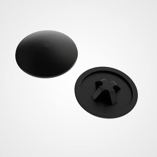 Enkotrade 10 Stück Abdeckkappen für Schrauben Schwarz, Kreuzschlitz, PZ N° 3, Zierkappen zum Abdecken mit Kopflochbohrung, einstecken in Kopf Loch, Schraubenkappen