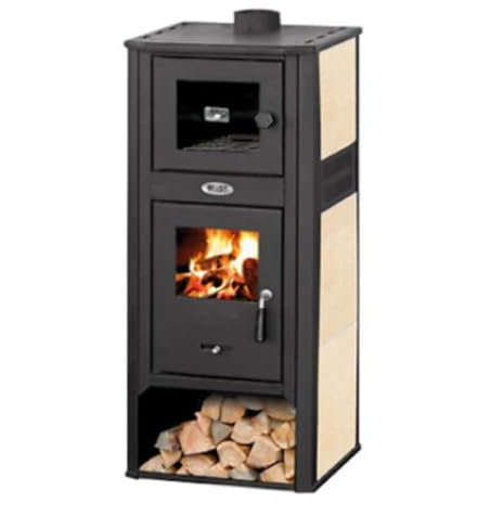 DIANFLEX Holzofen mit Backofen Lucrezia 12-13 kW rot