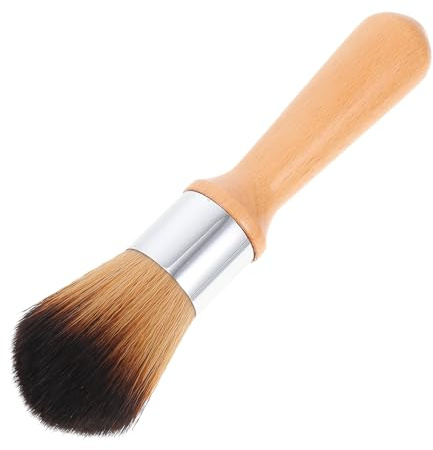 HOMSFOU Musical Instrument Dust Brush with Soft Elastic Bristles and Ergonomic Wooden Handle for Jade Ware Cleaning and Craft Maintenance 6.10 Inch