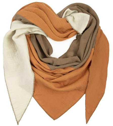 Glamexx24 XXL Damenschal Damenhalstuch viele Farben Unisex Dreiecksform Extra groß Sommerschal Herbstschal dünner Schal weich viele Farbkombinationen Leichter Schal