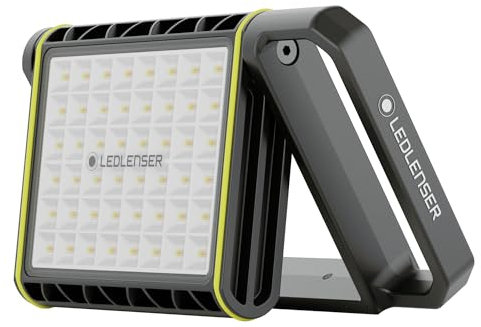 Ledlenser AF8R Work Led Strahler | Akku Baustrahler IP67 | Scheinwerfer mit 4000 Lumen | Arbeitsscheinwerfer mit 5 Helligkeitsstufen und 5-stufig einstellbarer Farbtemperatur | Arbeitsbeleuchtung