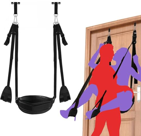 Door Swing with Love Seat Sex Swivel Swing for Door Sex Slingshot Swing for Adults BDSM Sex Toys Furniture for Adult Couples Bedroom Sex Tools Play Hanging on Door Swing for Adult Yoga Swing Sweater