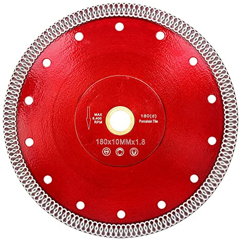Casaverde Lame diamant pour carrelage 180 x 22,23 x 1,8 mm pour porcelaine, granit, marbre, béton, carrelage, pierre, brique et céramique