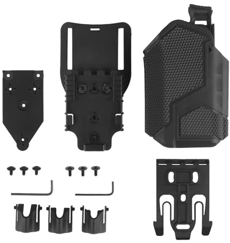Peminkoo Holster Tactique pour Pistolet Airsoft droitier G1ock 17 19 SIG P226 P320 Holsters QLS System Ceinture pour Pistolet avec Lampe de Poche X300 (Black)