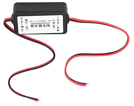 VOBOR Filtro Rectificador,Filtro de Cámara de Visión Trasera para Coche,Filtro de Alimentación de Cámara,Filtro de Alimentación de 12 V CC para Alemania/Serie de Coches Americanos