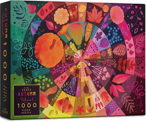 Elena Essex 1000 Bitar Pussel för Vuxna - Hösthjul Med Svamp, Pumpa, Halloween - Storlek 70 x 50 cm