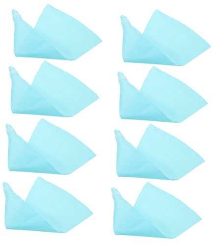 COLLBATH 14pcs Cake Decorating Tool Set Cream Piping Bags and Nozzles Reusable Cake Decorating Kit for DIY Baking and in Sky Blue