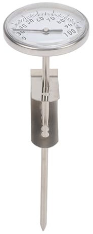 Milchthermometer Zum Dämpfen von Milch, Wasserthermometer mit Halterung, 4,6 Cm Zifferblatt, 12,5 Cm Sonde, Topfthermometer, Wassertemperatur-Thermometer Zum Aufschäumen von