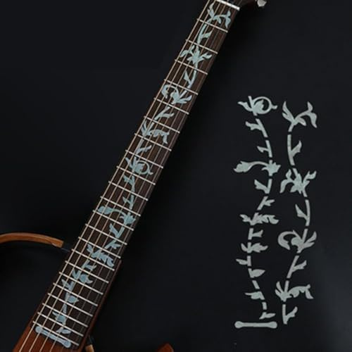 WAZUBC Gitarren Griffbrett Marker Inlay Aufkleber, Bund Inlay Aufkleber DIY Gitarrenhals Griffbrett Aufkleber für Gitarre, Bass (Stil A)
