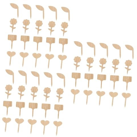 POPETPOP 3 Sätze Bambus Marke Mini-nachrichtenschilder Pflanzentopfmarker Anlage Pflanzenmarkierungen Gartendekor Etikett Garten-bambus-tags Tags Für Bambuspflanzen Khaki 20 Stück * 3