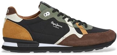 Pepe Jeans Brit Prints M Sneak Uomo, Marrone Scuro., 12 UK