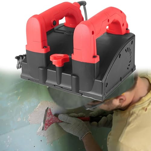 GESAIDES Piallatrice Elettrica per Pareti, Macchina per Pareti con Pala Elettrica per Calcestruzzo, Piallatrice Elettrica per Pareti con Aspirapolvere, Raschietto Elettrico per Pareti Portatile