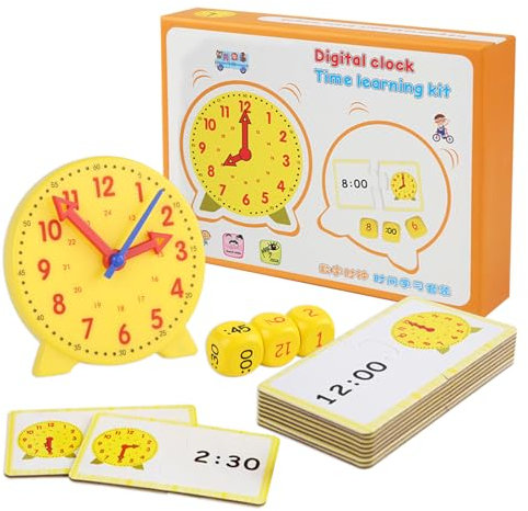 TIVUNORON Uhr zum Lernen für Kinder, Zeitunterrichts Spielzeug für Kinder, Demonstrationsuhr Modell, Geschenke zur Lernuhren für Junge Mädchen