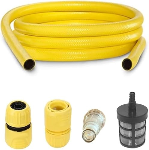 Suction Hose Pine with Quick Coupling & Filter for Pressure Washer Karcher K2 K3 K4 K5 K6 K7 Kärcher Series & Bosch AQT Series High Pressure Car Washing (10M)
