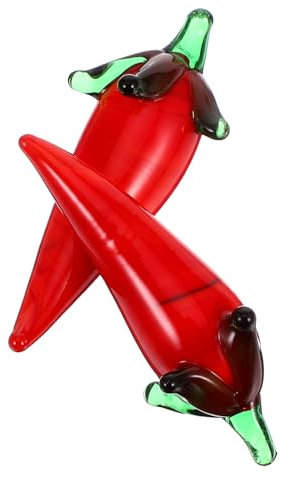 MUCKLILY 2pezzi Mini Finto Rosso Per Cucina Peperoncini Artificiali Realistici Decorazioni Vegetali Per Feste Piccante Finto Statuine Per