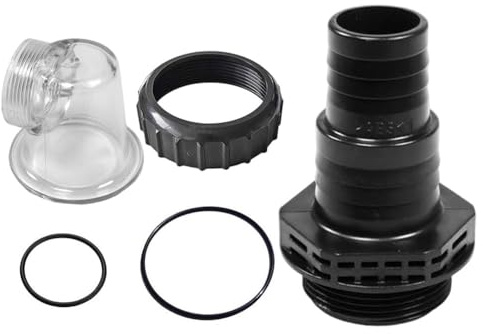 Besshepplo Juego de prefiltro para Bomba de Piscina Incluye Tapa Transparente, Juntas tóricas, Boquilla de Rosca y un Inserto Transparente para Sistemas de circulación SPS Series 25, 50, 75 y 100.