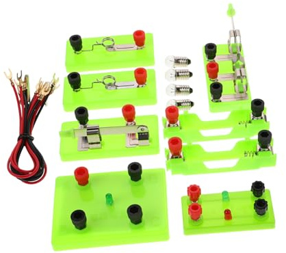 GARIOUANS Kit de Aprendizaje de Circuitos Eléctricos para Adolescentes Experimentos Prácticos de Circuitos Serie y Paralelo Material Educativo Seguro y Completo para Clases de Física
