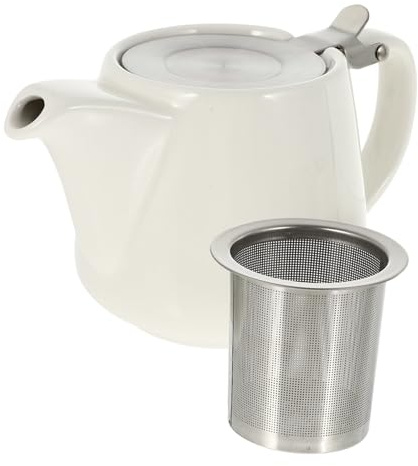 DECORNIJIA Teiera in Ceramica con Infusore Integrato Resistente al Calore per Tè Sfuso e Tisane Manico Ergonomico per Uso Domestico Pratico e Confortevole
