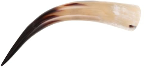 Sosoport Corno Da Bere Naturale Grande Recipiente in Corno Di Mucca Per Vino e Idromele Boccale Vichingo Per Cosplay e Feste Rinascimentali Per Bevande Medievale