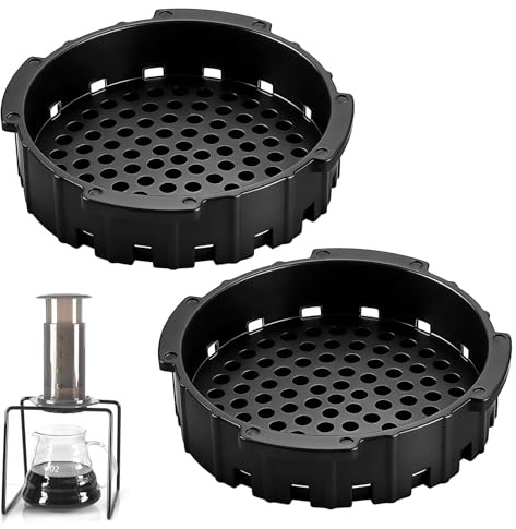 2 PCS Coffee Filter Cap Replacement Compatible with Aero-Press Coffee Maker,Pressure Control Filter Cap,Coffee Maker Replacement Filter Cap for Coffee and Espresso,Black