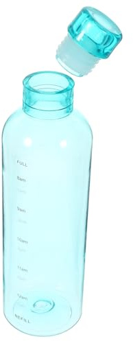 Toyvian Bouteille d'eau Réutilisable 500ml en PC Vert Légère et Anti-Fuite avec Échelle de Temps pour Sport et Activités en Extérieur