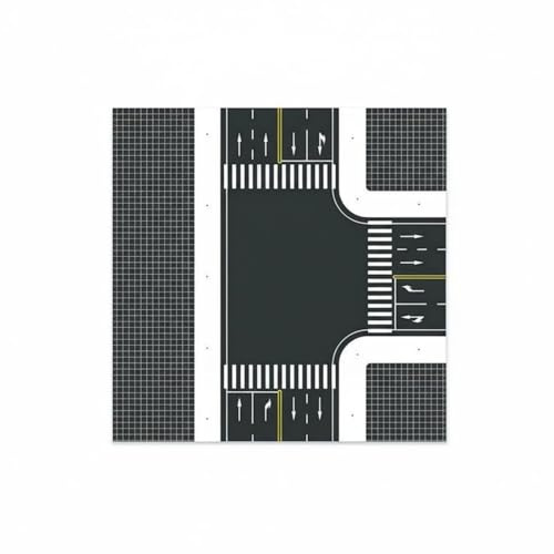 Generic Traffic Base Sticker Pannello Stradale Città Modello PVC Spessore 5mm Stampa Precisa Configurazione Flessibile Adatta per Modellismo Progetti Scolastici Esposizione, Modello 5