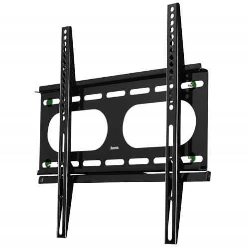 Hama TV-Wandhalterung (Fernseher von 32 bis 56 Zoll (81 cm bis 142 cm Bildschirmdiagonale), inkl. Fischer Dübel, VESA bis 400 x 400, Wandabstand nur 2,5 cm, max. 50 kg) schwarz