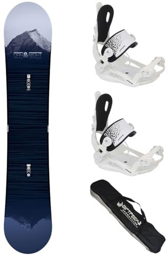 AIRTRACKS Damen Snowboard Set Day&Night Lady Rocker 138 - Snowboard Bindung Master W L - SB Bag