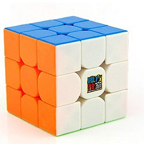 MoYu Cubing Classique Mofang jiaoshi MF3RS Cube Magique 3x3x3 Lisse Puzzle Cube Speed Cube pour Les Compétitions Professionnelles et Les Novices (Multicolor Stickerless)