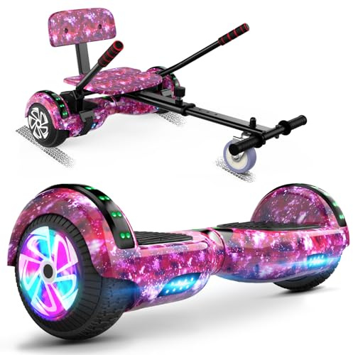FLYING-ANT Self Balance Scooter Seat Attachment 6.5” Two-Wheel Self Balancing Electric Scooter with LED Light Flash Lights Wheels