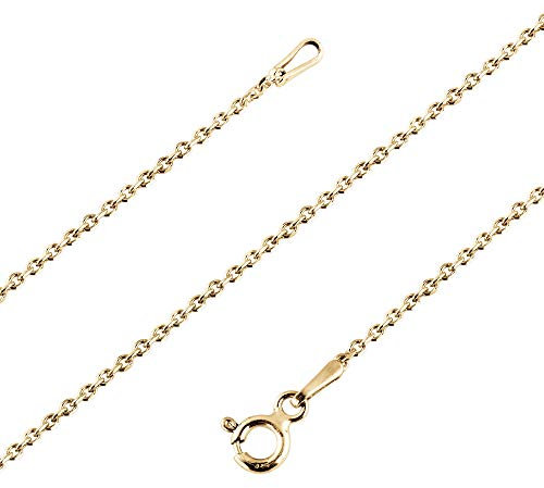 Avesano Ankerkette Damen 925 Silber 24k vergoldet 1 mm – Halskette ohne Anhänger, Made in Italy, 50 cm – Minimalistische Silberkette, Geschenkidee Frauen – 101031-550