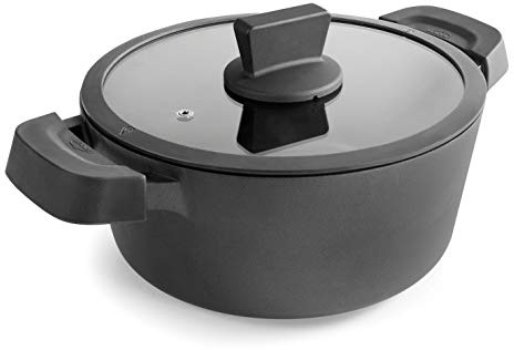 Lacor - Cacerola con tapa titanium pro con antiadherente, Aluminio, 20 cm