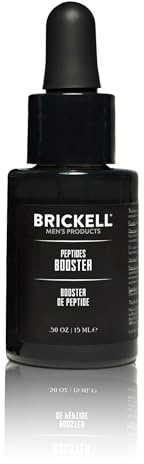 Brickell Men's Products Protein-Peptid-Gesichtsserum-Booster für Männer, natürlicher und organischer Protein-Peptid-Booster für das Gesicht zur Straffung und Wiederherstellung der Haut