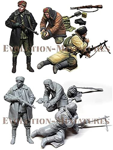 PANGCHENG 1/35 Harz Modellfigur GK Soldat Zweiter Weltkrieg Russland/Sowjetpartizan Militärthema Unmontierter und unbemalter Bausatz