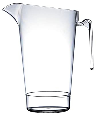 We Can Source It Ltd – 4 Pint Elite Polycarbonate Jug - Clear Large Plastic Drink Jug - Shatter Resistant Design for Pimms, Cocktails, Beer, Water, Juice – Catering, Bars, Restaurants, Dishwasher Safe