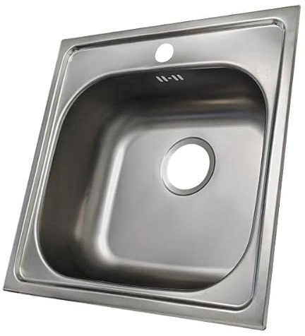 Campingspüle 50 x 50 cm 1 Becken auch geiegnet für Boote Wohnmobile Caravan Edelstahl Spüle von Keton