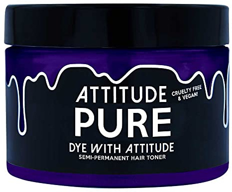 Attitude Hair Dye Reinweißer Toner Semi-Permanente Haarfarbe – Vegan & Tierversuchsfrei Pflegende Weiße Haarfarbe für Platinblond, Silber & Pastellbasis – Hergestellt in Holland
