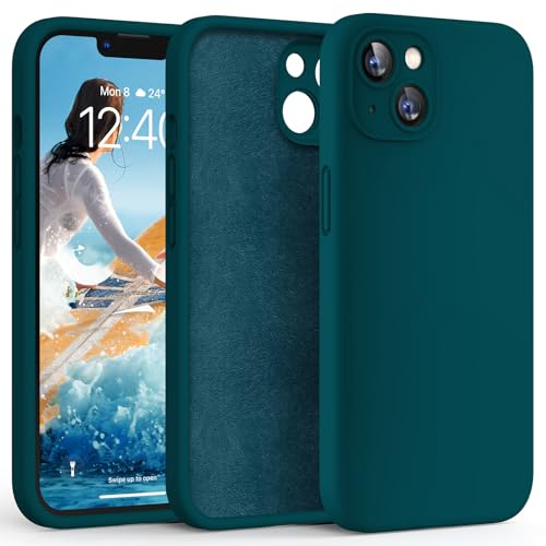 HATOSHI für iPhone 13 Hülle, Silikon Anti-Rutsch Kratzfestes Stoßfest Handyhülle für iPhone 13 Schutzhüll, Grau Grün