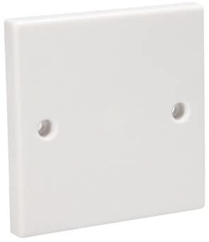 Axiom Ultimate Flat Single/Double Blank Blanking Plate Standard White Cover Plate Cover Plugs Socket Flush, White (Single (1 Gang), Pack of 1)